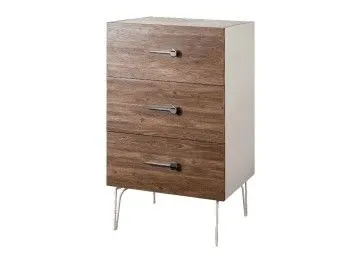 Комод Bogemia Wood Wo (Слоновая кость) (Lakobel/Хром) БМКМ-1(Wo)