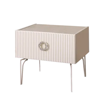 Тумба прикроватная Bogemia Fillini (Слоновая кость) (Lakobel/Хром) БМТП-1(Fi)