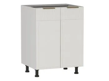 Стол 2-х дверный С-60, Берта (600*528*820) Экокожа Белый, 25308