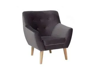 Кресло Signal NORDIC 1 Velvet Bluvel 14 (серый)