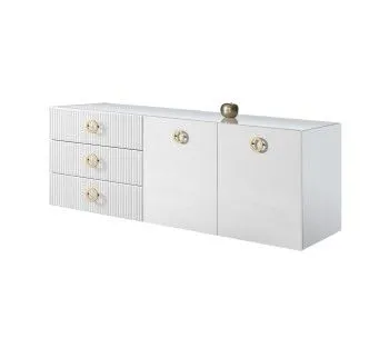 Комод 1.6м Bogemia Fly Fillini (Белый) (Lakobel/Золото) БМКМ-4