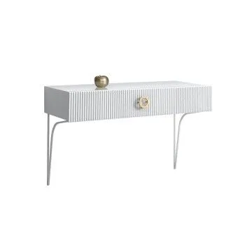 Стол туалетный (консоль) Bogemia Fillini (Белый) (Lakobel/Золото) БМСТ-1(FI)