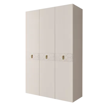 Шкаф 3-х дверный Bogemia Farfalle (Слоновая кость/Золото) БМШ2/3(Fa)