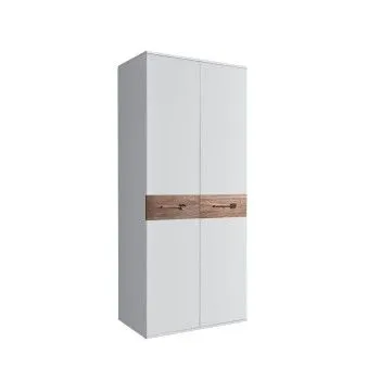 Шкаф 2-х дверный Bogemia Wood Wo (Белый/Золото) БМШ2/2(Wo)