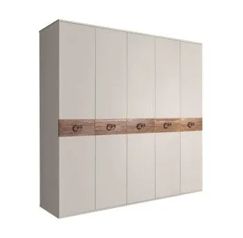 Шкаф 5-ти дв. Bogemia Wood Fi (Шелк/Хром) БМШ2/5(Wo)