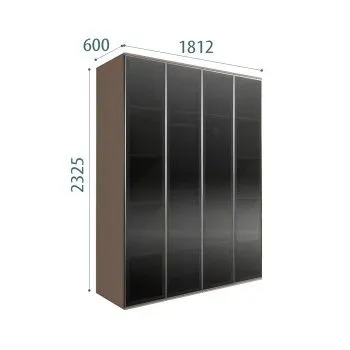 Шкаф 4-х дверный Bogemia Air (Мокка/Серебро) БМШ2/4(4)