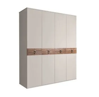 Шкаф 4-х дв. Bogemia Wood Fa (Шелк/Хром) БМШ2/4(Wo)