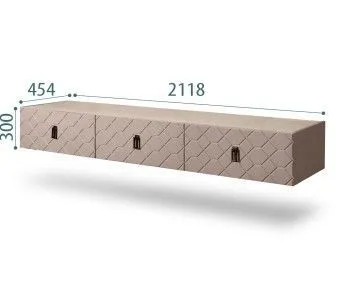 Тумба телевизионная 2.1м Bogemia Fly Farfalle (Мокка) (Novabuk/Черный) БМТ-2