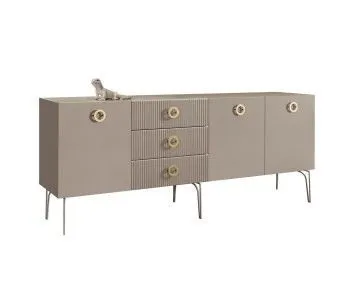 Комод 2.1м Bogemia Fillini (Мокка) (Lakobel/Золото) БМКМ-5(Fi)