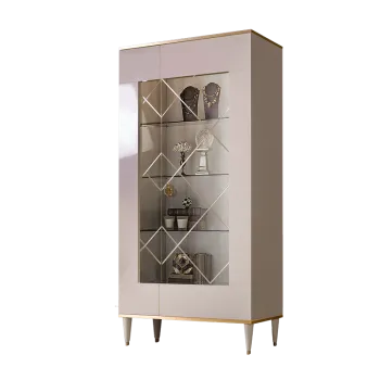 Витрина 2-ств. Римини (Слоновая кость/Золото) (Правая) РМВ2-2С