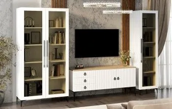 Гостиная Стелла 1+тв+2 белый