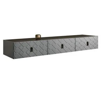 Тумба телевизионная 2.1м Bogemia Fly Farfalle (Серый) (Lakobel/Черный) БМТ-2