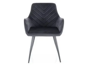 Стул кухонный Signal FIG Velvet Bluvel 19 (черный/черный)