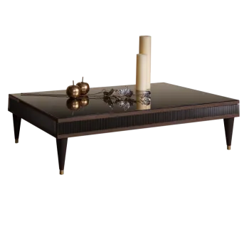 Журнальный столик узкий Римини СОЛО (Орех империя/Золото) РМСТ-3(s)