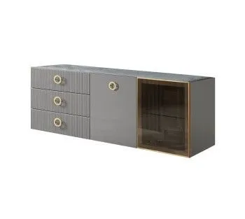 Комод 1.6м Bogemia Fly Fillini (Серый) (Novabuk/Золото) БМКМ-4[5][10]