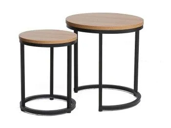 Комплект Signal HOLA, 2 стола журнальных (дуб/черный)