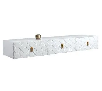 Тумба телевизионная 2.1м Bogemia Fly Farfalle (Белый) (Lakobel/Золото) БМТ-2