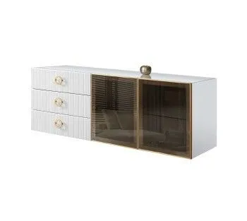 Комод 1.6м Bogemia Fly Fillini (Белый) (Lakobel/Золото) БМКМ-4[5]