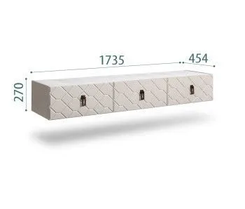 Тумба телевизионная 1.6м Bogemia Fly Farfalle (Шелк) (Novabuk/Черный) БМТ-1