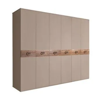 Шкаф 6-ти дв. Bogemia Wood Fi (Мокка/Хром) БМШ2/6(Wo)