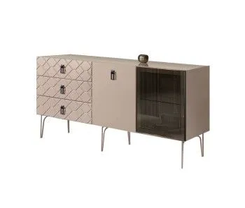 Комод 1.6м Bogemia Farfalle (Мокка) (Lakobel/Черный) БМКМ-4(Fa)[5][10]