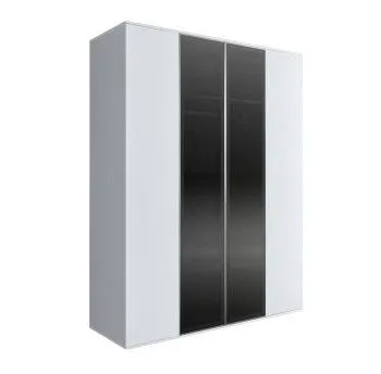 Шкаф 4-х дв. Bogemia Air (Белый/Серебро) БМШ2/4(2)