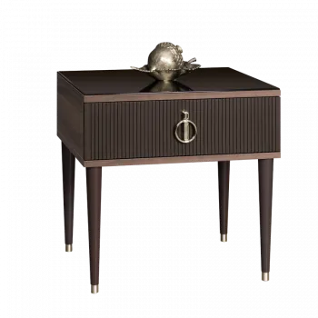 Лобня - Тумба прикроватная (левая/правая) Римини СОЛО (орех империя серебро) РМТП-1 (s)