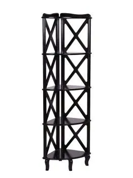 Этажерка-стеллаж угловая Джульетта-4 (венге)