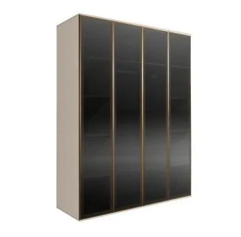 Шкаф 4-х дверный Bogemia Air (Слоновая кость/Золото) БМШ2/4(4)