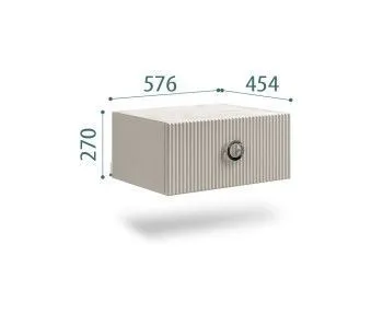 Тумба прикроватная Bogemia Fly Fillini (Шелк) (Novabuk/Хром) БМТП-1