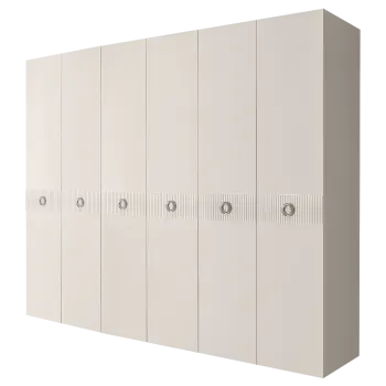 Шкаф 6-ти дв. Bogemia Fillini (Слоновая кость/Хром) БМШ2/6(Fi)