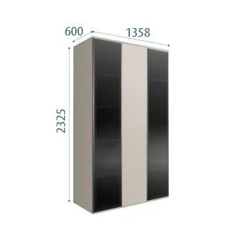 Шкаф 3-х дверный Bogemia Air (Шелк/Серебро) БМШ2/3(2)