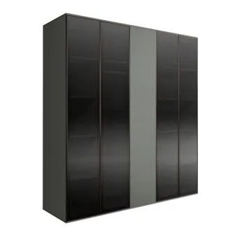 Шкаф 5-ти дв. Bogemia Air (Серый/Черный) БМШ2/5(4)