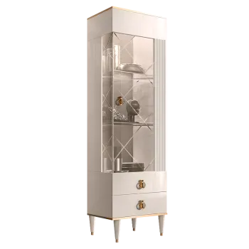 Витрина 1-ств. Римини СОЛО (Слоновая кость/Золото) (Правая) РМВ1-1С(s)