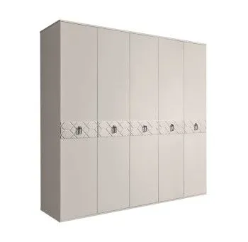 Шкаф 5-ти дв. Bogemia Farfalle (Шелк/Хром) БМШ2/5(Fa)