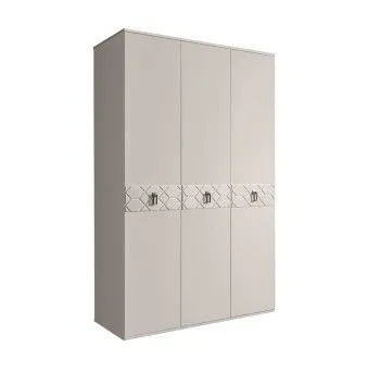 Шкаф 3-х дверный Bogemia Farfalle (Шелк/Хром) БМШ2/3(Fa)