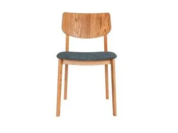 Стул LESTER жесткая спинка (Дуб натуральный с патиной темный орех - 51 Букле Зеленый)