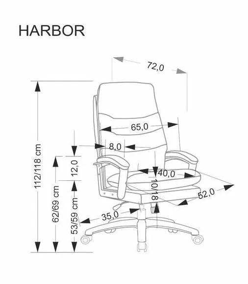 Кресло компьютерное Halmar HARBOR (черный) | изображение 10