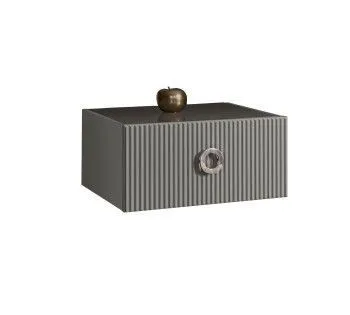 Тумба прикроватная Bogemia Fly Fillini (Серый) (Lakobel/Хром) БМТП-1