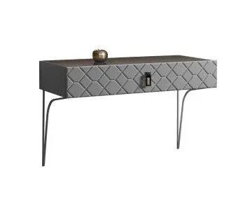 Стол туалетный (консоль) Bogemia Farfalle (Серый) (Lakobel/Черный) БМСТ-1(Fa)