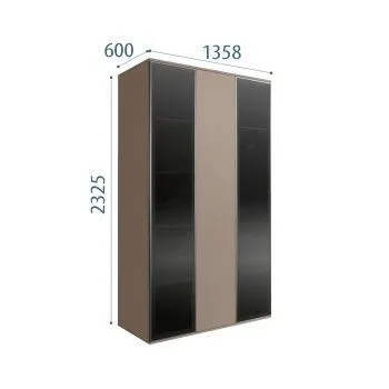 Шкаф 3-х дверный Bogemia Air (Мокка/Серебро) БМШ2/3(2)