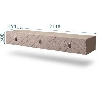 Тумба телевизионная 2.1м Bogemia Fly Farfalle (Мокка) (Novabuk/Хром) БМТ-2