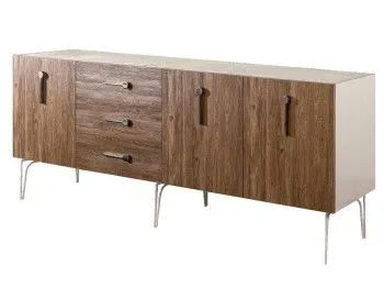 Комод 2.1м Bogemia Wood Wo (Слоновая кость) (Novabuk/Хром) БМКМ-5(Wo)