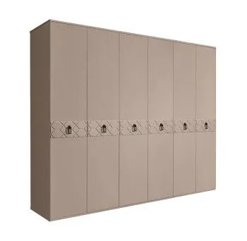 Шкаф 6-ти дв. Bogemia Farfalle (Мокка/Черный) БМШ2/6(Fa)