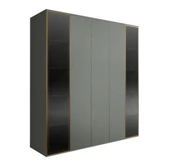 Шкаф 5-ти дв. Bogemia Air (Серый/Золото) БМШ2/5(2)