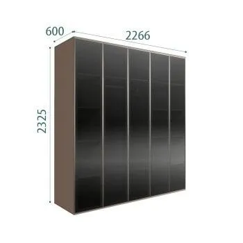 Шкаф 5-ти дв. Bogemia Air (Мокка/Серебро) БМШ2/5(5)