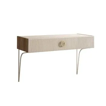 Стол туалетный Bogemia Woodline Fi (Слоновая кость) (Novabuk/Золото) БМСТ-1