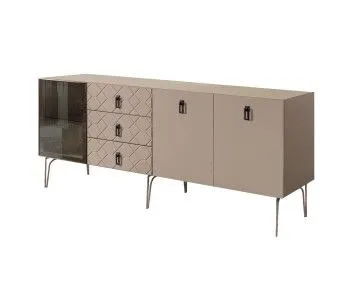 Комод 2.1м Bogemia Farfalle (Мокка) (Novabuk/Черный) БМКМ-5(Fa)[4]