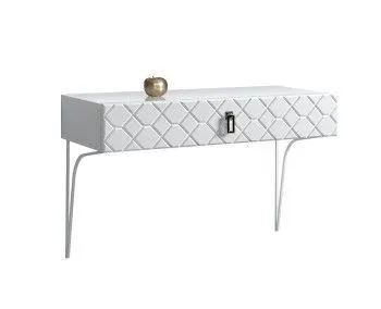 Стол туалетный (консоль) Bogemia Farfalle (Белый) (Lakobel/Хром) БМСТ-1(Fa)