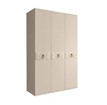 Шкаф 3-х дверный Bogemia Farfalle (Ваниль/Золото) БМШ2/3(Fa)